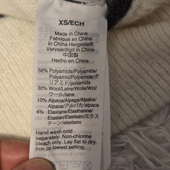 NWT Madewell Striped Wrap Front Sweater in Enthorne Size  XS Color Black/Cream - Picture 9 of 11